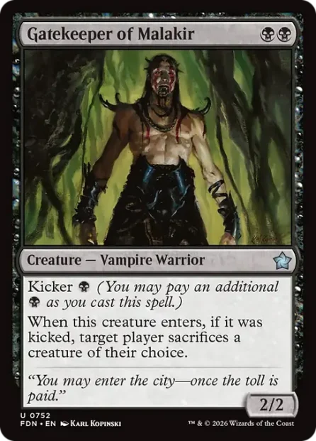 Gatekeeper of Malakir, Foundations — Magic: The Gathering card