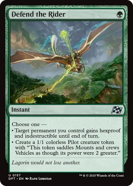 Defend the Rider, Aetherdrift — Magic: The Gathering card