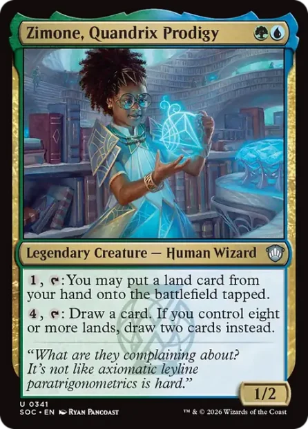 Zimone, Quandrix Prodigy, Secrets of Strixhaven Commander — Magic: The Gathering card