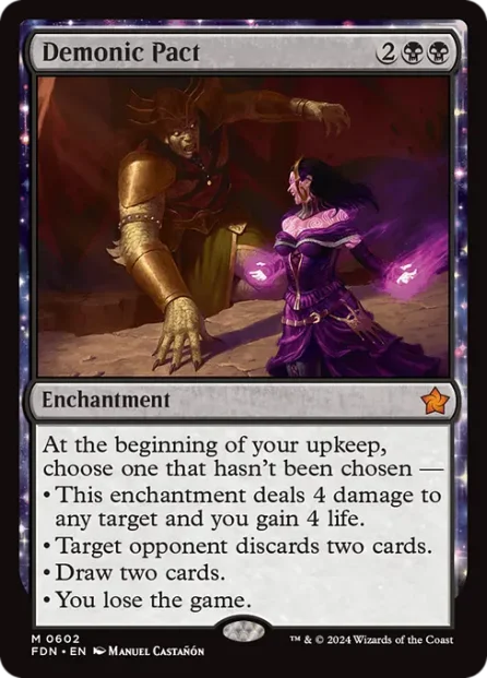 Demonic Pact, Foundations — Magic: The Gathering card