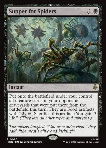 Supper for Spiders, The Hobbit — Magic: The Gathering card