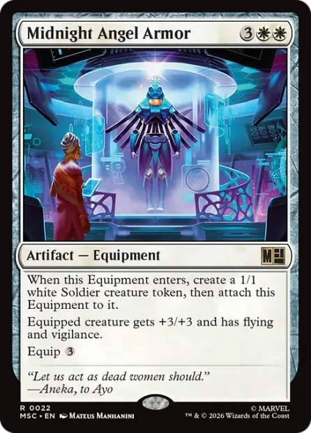 Midnight Angel Armor, Marvel Super Heroes Commander — Magic: The Gathering card