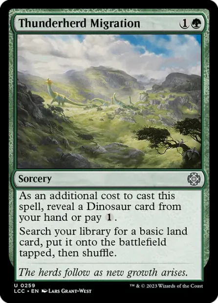 Thunderherd Migration, The Lost Caverns of Ixalan Commander — Magic: The Gathering card