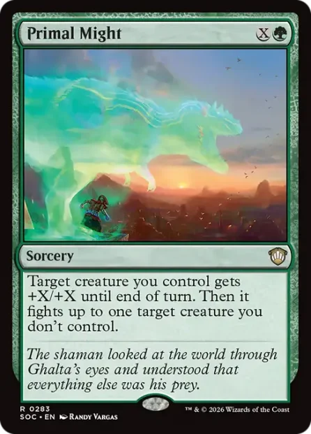 Primal Might, Secrets of Strixhaven Commander — Magic: The Gathering card