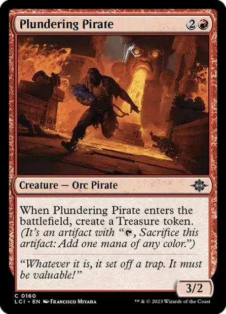 Plundering Pirate, The Lost Caverns of Ixalan — Magic: The Gathering card