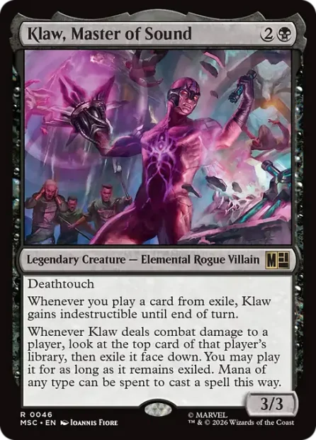 Klaw, Master of Sound, Marvel Super Heroes Commander — Magic: The Gathering card