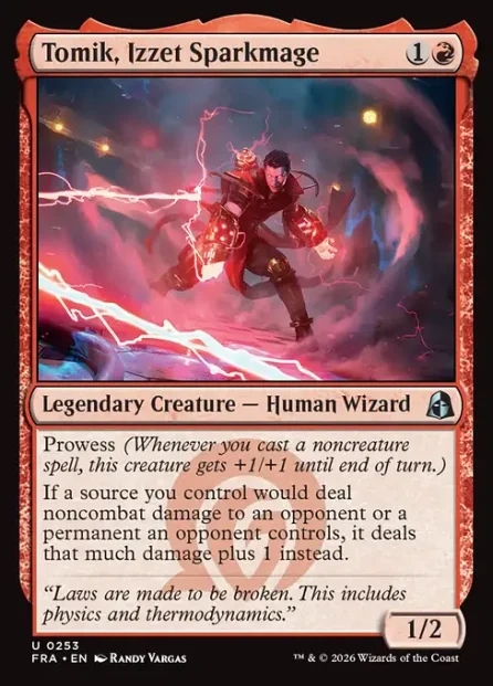 Tomik, Izzet Sparkmage, Reality Fracture, foil — Magic: The Gathering card