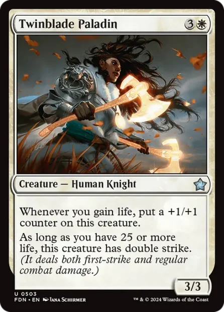 Twinblade Paladin, Foundations — Magic: The Gathering card