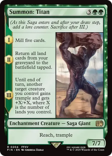 Summon: Titan, Final Fantasy — Magic: The Gathering card
