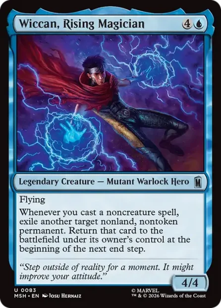Wiccan, Rising Magician, Marvel Super Heroes — Magic: The Gathering card