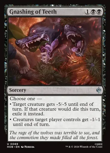 Gnashing of Teeth, The Hobbit — Magic: The Gathering card