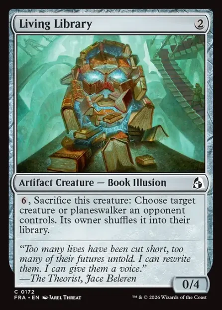 Living Library, Reality Fracture — Magic: The Gathering card