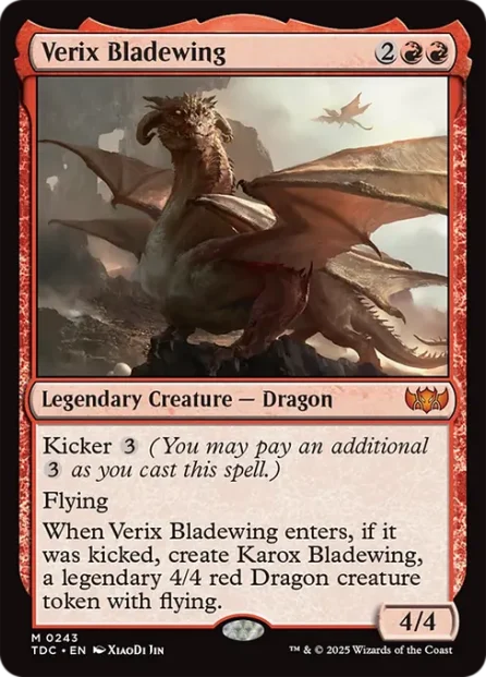 Verix Bladewing, Tarkir: Dragonstorm Commander — Magic: The Gathering card