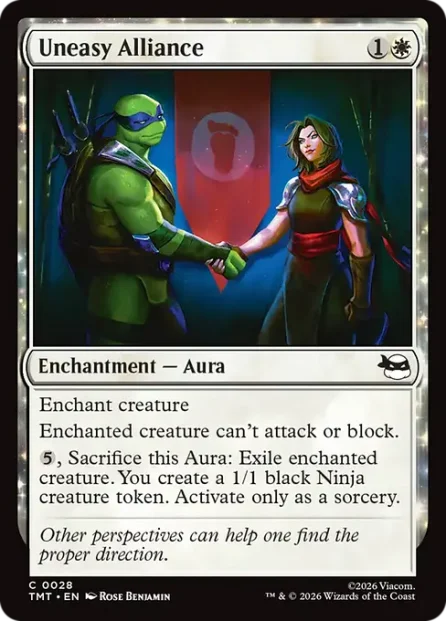 Uneasy Alliance, Teenage Mutant Ninja Turtles — Magic: The Gathering card