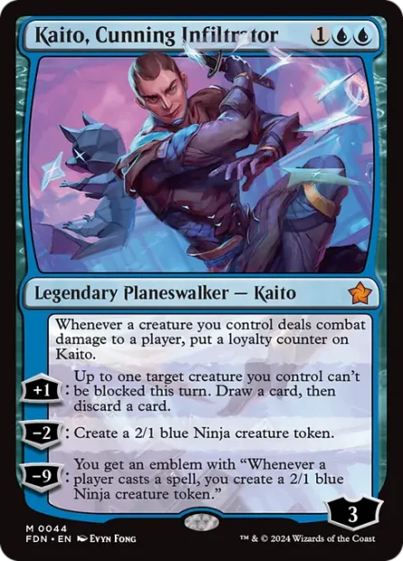 Kaito, Cunning Infiltrator, Foundations — Magic: The Gathering card