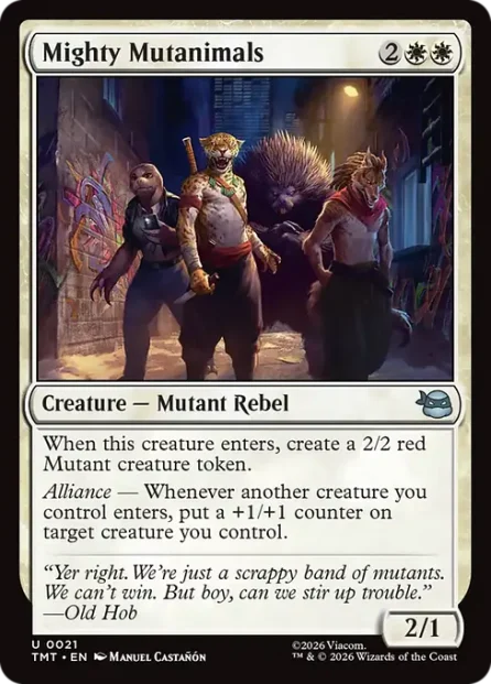 Mighty Mutanimals, Teenage Mutant Ninja Turtles — Magic: The Gathering card