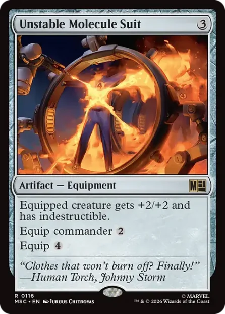Unstable Molecule Suit, Marvel Super Heroes Commander — Magic: The Gathering card