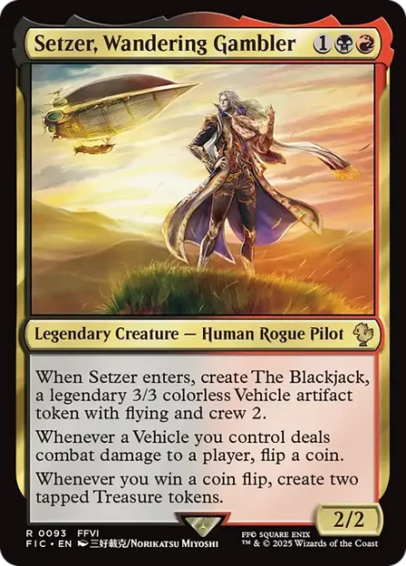 Setzer, Wandering Gambler, Final Fantasy Commander — Magic: The Gathering card
