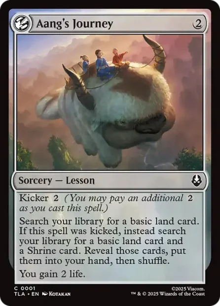 Aang's Journey, Avatar: The Last Airbender — Magic: The Gathering card