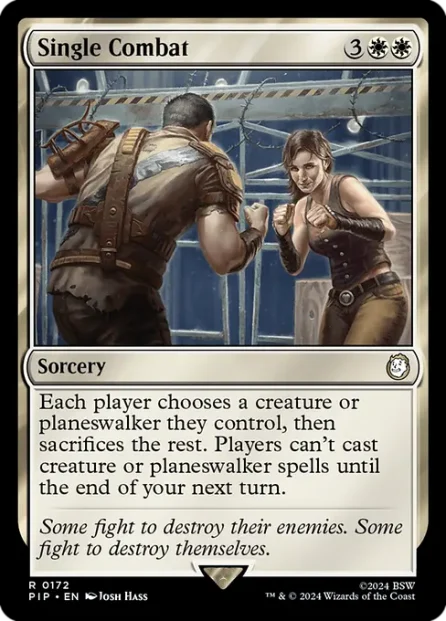 Single Combat, Fallout — Magic: The Gathering card