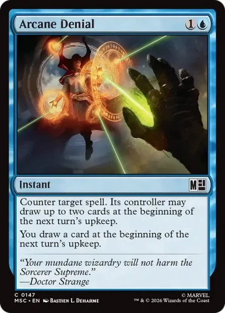 Arcane Denial, Marvel Super Heroes Commander — Magic: The Gathering card