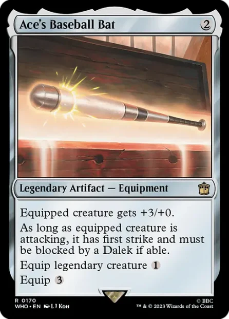 Ace's Baseball Bat, Doctor Who — Magic: The Gathering card