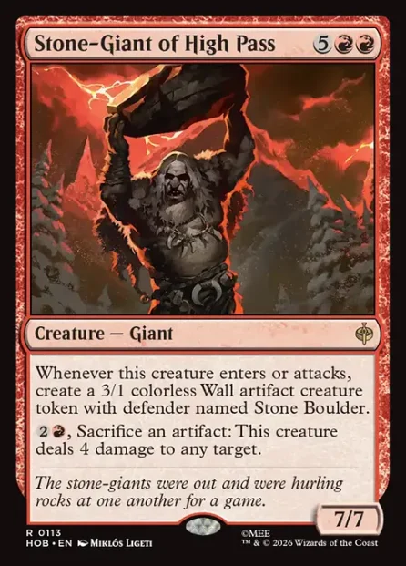 Stone-Giant of High Pass, The Hobbit — Magic: The Gathering card