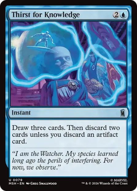 Thirst for Knowledge, Marvel Super Heroes — Magic: The Gathering card