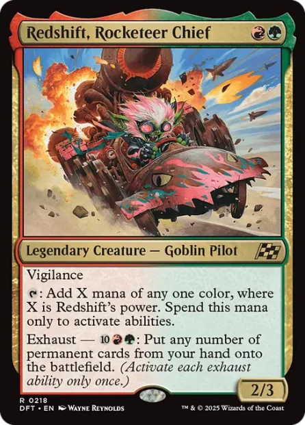 Redshift, Rocketeer Chief, Aetherdrift — Magic: The Gathering card