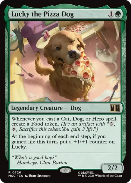 Lucky the Pizza Dog, Marvel Super Heroes Commander — Magic: The Gathering card