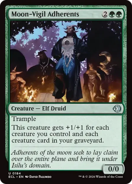 Moon-Vigil Adherents, Lorwyn Eclipsed — Magic: The Gathering card