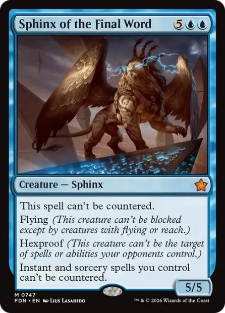 Sphinx of the Final Word, Foundations — Magic: The Gathering card
