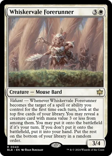Whiskervale Forerunner, Bloomburrow — Magic: The Gathering card
