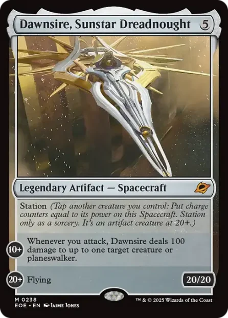 Dawnsire, Sunstar Dreadnought, Edge of Eternities — Magic: The Gathering card