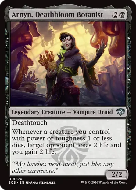 Arnyn, Deathbloom Botanist, Secrets of Strixhaven — Magic: The Gathering card