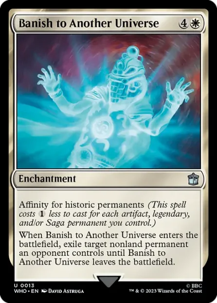 Banish to Another Universe, Doctor Who — Magic: The Gathering card