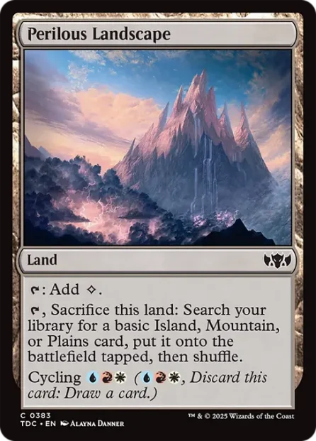 Perilous Landscape, Tarkir: Dragonstorm Commander — Magic: The Gathering card