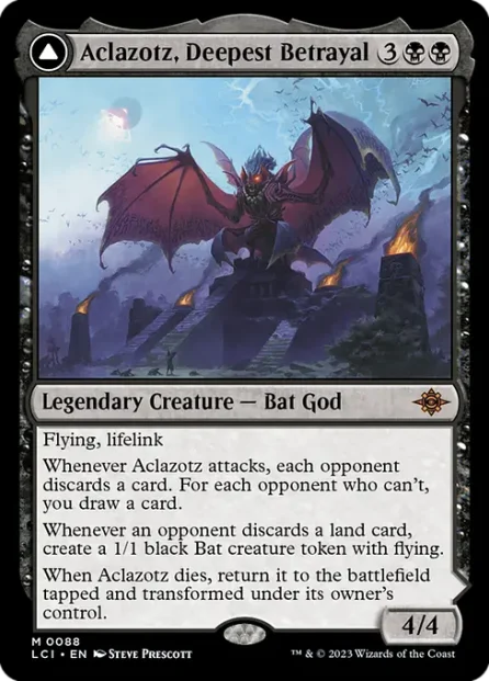 Aclazotz, Deepest Betrayal // Temple of the Dead, The Lost Caverns of Ixalan — Magic: The Gathering card
