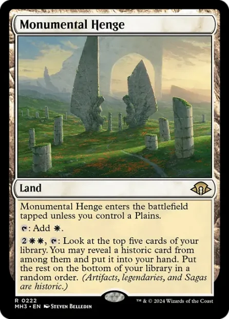 Monumental Henge, Modern Horizons 3 — Magic: The Gathering card