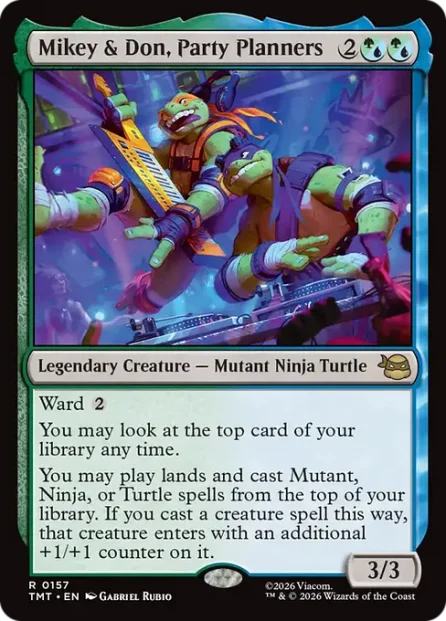 Mikey & Don, Party Planners, Teenage Mutant Ninja Turtles — Magic: The Gathering card