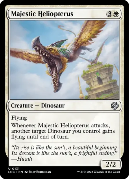 Majestic Heliopterus, The Lost Caverns of Ixalan Commander — Magic: The Gathering card