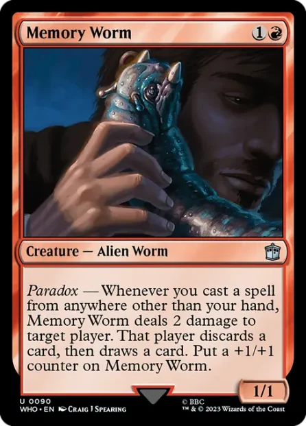 Memory Worm, Doctor Who — Magic: The Gathering card