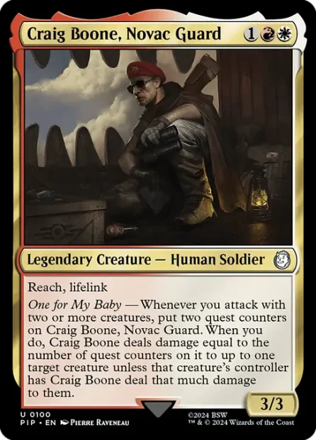 Craig Boone, Novac Guard, Fallout — Magic: The Gathering card