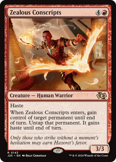 Zealous Conscripts, Foundations Jumpstart — Magic: The Gathering card
