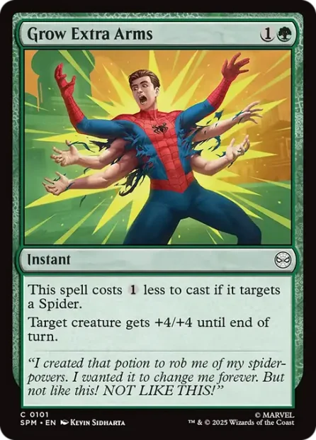 Grow Extra Arms, Marvel's Spider-Man — Magic: The Gathering card