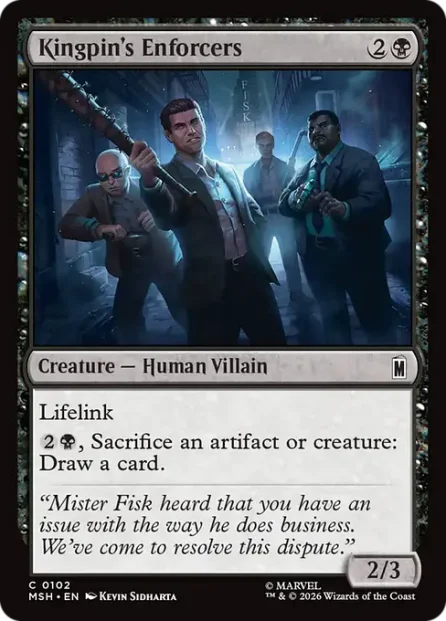 Kingpin's Enforcers, Marvel Super Heroes, foil — Magic: The Gathering card