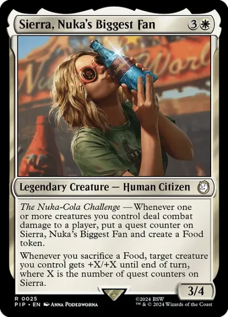 Sierra, Nuka's Biggest Fan, Fallout — Magic: The Gathering card
