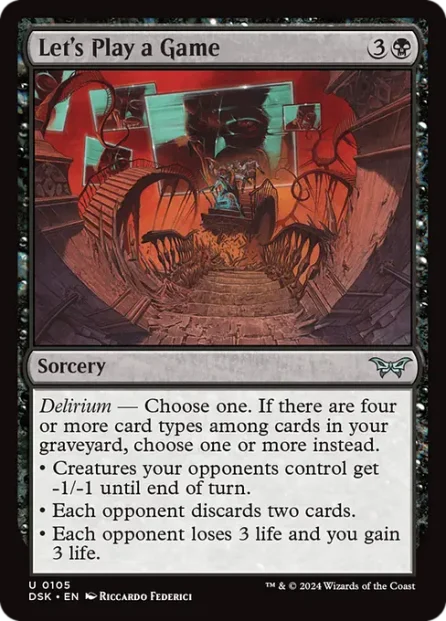 Let's Play a Game, Duskmourn: House of Horror — Magic: The Gathering card