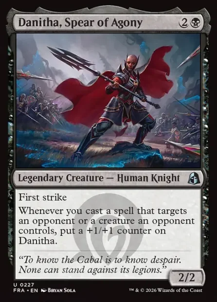 Danitha, Spear of Agony, Reality Fracture — Magic: The Gathering card