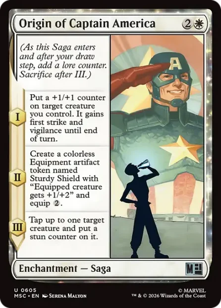 Origin of Captain America, Marvel Super Heroes Commander — Magic: The Gathering card